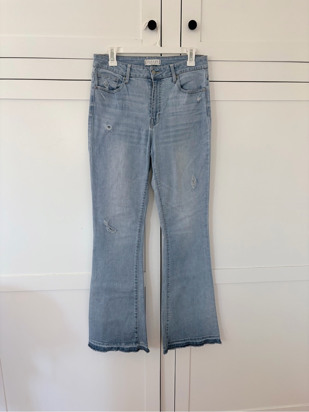 Harper Heritage High Waist Distressed Flare Bootcut Jeans Size 30